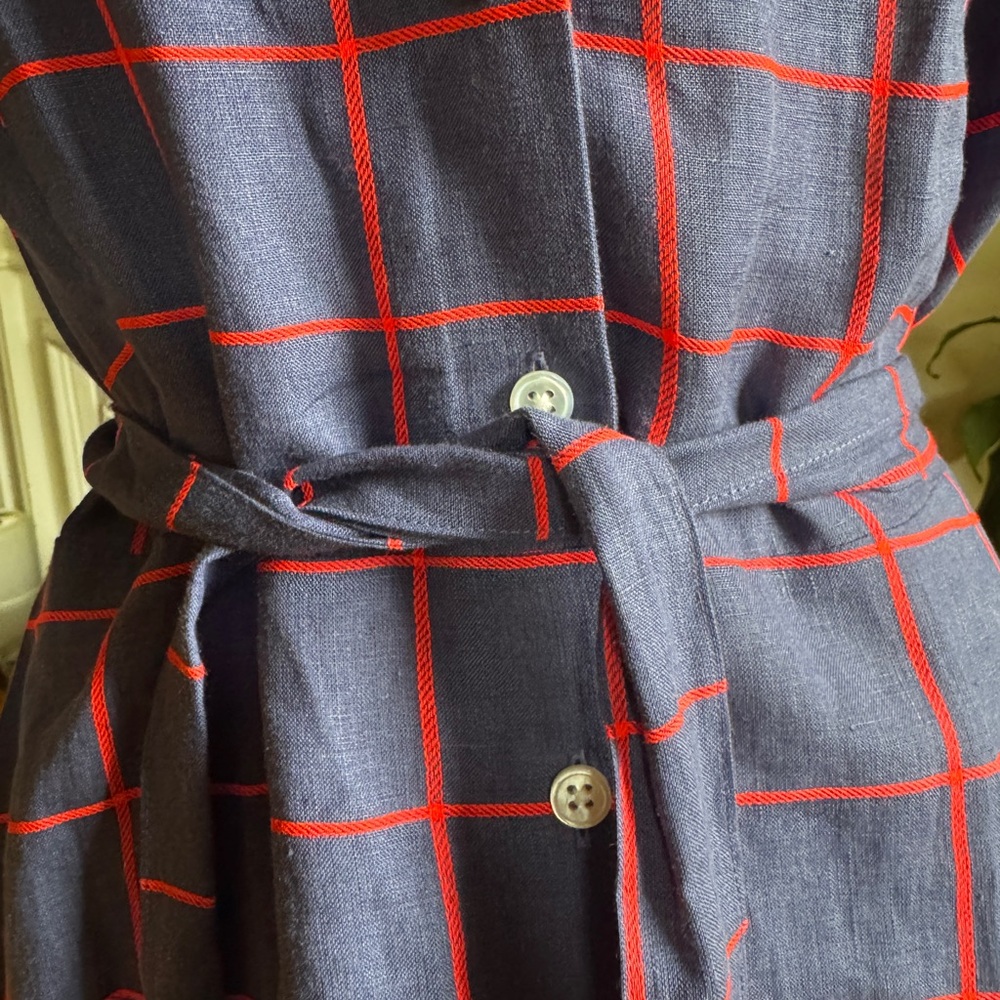 Brooks Brothers Navy and Red Plaid Dress - Picture 6 of 8